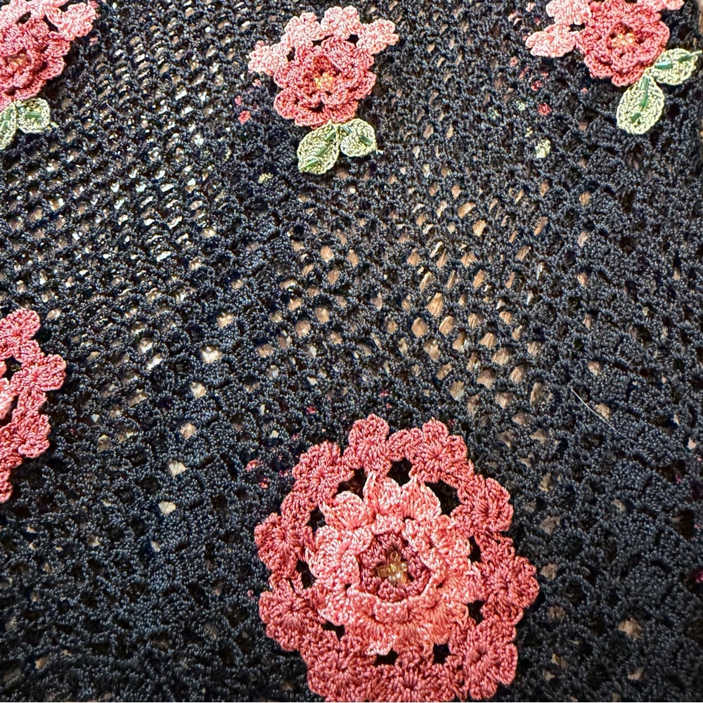 Vintage Y2K Beaded Dress Vintage Crochet Dress Vintage Beaded Dress Floral Fairy - Picture 10 of 13
